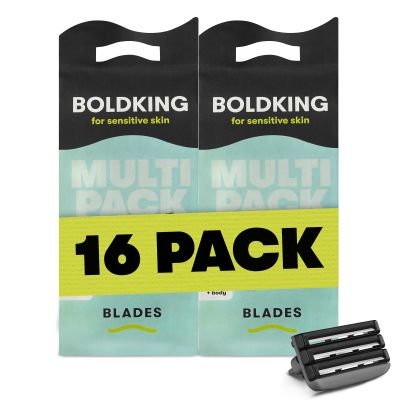 BOLDKING | THE REFILL BLADES VALUEPACK SENSITIVE SKIN 16 BLADES | REFILL BLADES FOR SENSITIVE SKIN | 16 BLADES