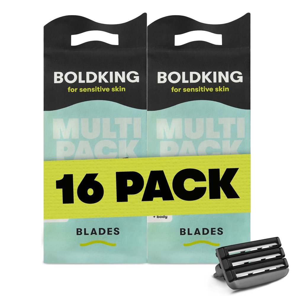 BOLDKING | THE REFILL BLADES VALUEPACK SENSITIVE SKIN 16 BLADES | REFILL BLADES FOR SENSITIVE SKIN | 16 BLADES