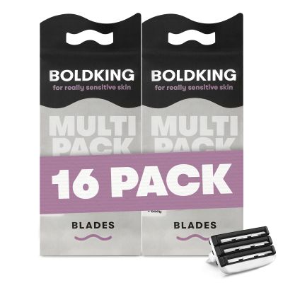 BOLDKING | THE REFILL BLADES VALUEPACK REALLY SENSITIVE SKIN 16 BLADES | REFILL BLADES FOR VERY SENSITIVE SKIN | 16 BLADES