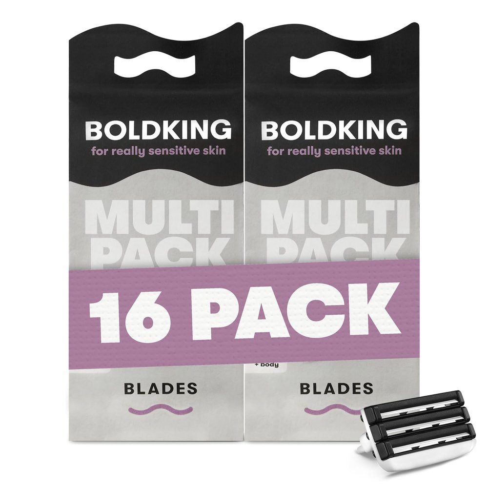 BOLDKING | THE REFILL BLADES VALUEPACK REALLY SENSITIVE SKIN 16 BLADES | REFILL BLADES FOR VERY SENSITIVE SKIN | 16 BLADES