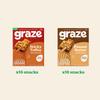 Graze - Peanut Butter & Sticky Toffee Oat Boost Bars Snacks - Made With Whole Oats and Natural Flavours - 8x4 snack bars - Total of 32 snacks view 4