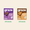 Graze - Peanut Butter & Cocoa Vanilla Oat Boost Bars Snacks - Made With Whole Oats and Natural Flavours - 8x4 snack bars - Total of 32 snacks view 4