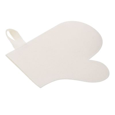CAXUSD Felt Sauna Mitt White Grey Five Fingers Heat Insulation Water Absorption Unisex Bathing Sauna Glove Heat Protecting Mitten Proper Size