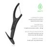 GRIN White Charcoal Infused Flosspyx, 75 Count, Dental Flossers, Minty Flavor, Recycled Plastic, Charcoal Infused Floss Picks, Premium Longer Floss Head, Easy Slide, Includes Soft Fold-Back Tooth Pick view 3