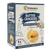 TRESORS GOURMANDS Authentic French Waffle Butter Crackers Snack, Roquefort Cheese & Honey Flavor with 30% Cheese, Natural Ingredients, Pack of 6 x 60g Boxes view 3