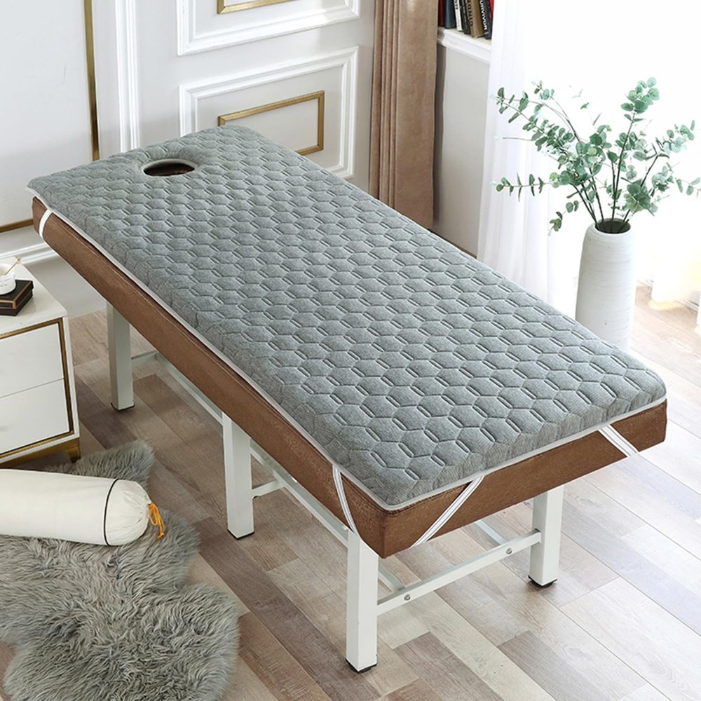 KKCD 1.2/1.6/2/2.4In Thick Memory Foam Mattress Topper for Massage Table,Spa Bed Mattress with Breathe Hole,Square/Round/Trapezoidal Head Massage Accessories Protective Pad,6cm/2.4in,S 70x180cm