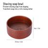 Oak Wood Shaving Soap Bowl, Groove Texture, Tree Pattern, Durable and Slip-Proof, Transforming Soap Into Creamy Lather, Comfortable Grip view 3