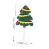 Christmas Decorations,30 Pcs cake insert kids food suit baby decor christmas tree cupcake toppers christmas cake decorations wedding cupcake topper Christmas Tree Shape C view 3