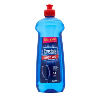 Crystale Total Action Dishwasher Rinse Aid, Streak Free Formula, 500 ml, Pack of 1
