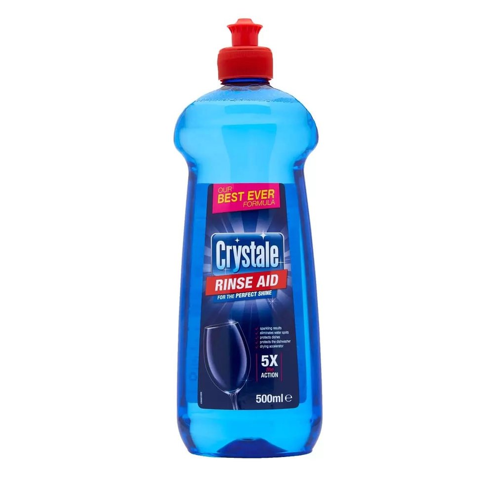 Crystale Total Action Dishwasher Rinse Aid, Streak Free Formula, 500 ml, Pack of 1