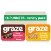 Graze - Sweet Snacks Bundle of Lively Lemon Oat Flapjacks and Dark Chocolate Chery Tart Mixed Snacks - With Natural Flavours - Pack of 18 snacks view 1