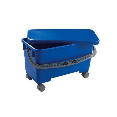 24L Window Cleaning Bucket Heavy Duty Robert Scott with Lid & Castors & Side Clips 101300