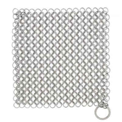 Cast Iron Scrubber Kit Chainmail Metal Scrubber - Cast Iron Chainmail Scrubber - Chainmail Scrubber for Cast Iron Pans - Cast Iron Cleaner Scrubber - Cast Iron Pan Scrubber