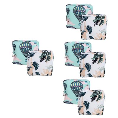 ABOOFAN 8pcs Portable Tampon Bags for Women Adorable Period Bag Cartoon Design for Travel Essentials and Menstrual Pad Carrying Practical and Decorative
