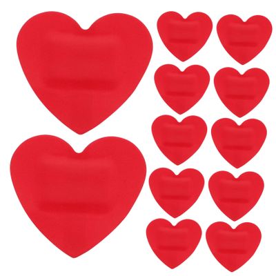 ABOOFAN 125pcs Heart-Shaped Bandages Decorative Adhesive Wound Covers for Adults Unique Shape Small Patches for Injured Care