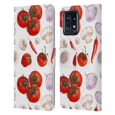 Head Case Designs Officially Licensed Haroulita Tomatoes Food - Fruits Leather Book Wallet Case Cover Compatible With Motorola Moto Edge 40 Pro