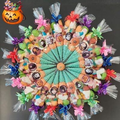 Pre Filled Sweet Cones Millions Retro Colours Kids Party Bags Children's Birthday party Halloween christening baby shower gender reveal wedding (Halloween Mix, 1 Count (pack of 1))