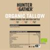 Hunter & Gather Organic Beef Tallow from Grass Fed British Cows 300g | Gluten Free, Seed Oil Free | Keto, Low Carb, Paleo I Ancestrally Inspired Nutrition I Simply 1 Ingredient I Glass Jar view 2