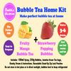 Bubble Heaven Fruity Bubble Tea with Popping Bobas Home Kit 3 to 6 Drinks (Mango & Strawberry) view 2