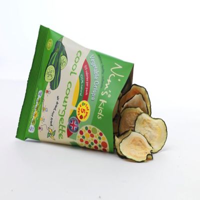 Nim's Kids Air Dried Crisps Vegan Vegetarian Healthy Snack (Courgette Crisps, 5 x 12g Pack)