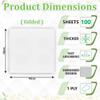 5000 Sheets 1 Ply  Mini Square Napkins White Paper Soft Easy Absorbing Scentless Facial Multi fold Serviettes Disposable Napkins Strong Tissue Home Kitchen Dinner Restaurant Party (20x20cm Unfolded) view 2