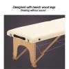 Adjustable Massage Table, Professional Massage Table Foldable Massage Bed 3 Fold with High Density Sponge, Robust Beechwood Legs, with Waterproof Leather ( Color : Coffee color , Size : 186*70cm ) view 2