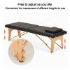 Adjustable Massage Table, Professional Massage Table Foldable Massage Bed 3 Fold with High Density Sponge, Robust Beechwood Legs, with Waterproof Leather ( Color : Coffee color , Size : 186*70cm ) view 3