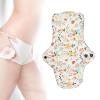 5pcs Washable Breathable Menstrual Pad,Cloth Pads Menstrual,Reusable Period Pads,Flower Pattern Super Absorbent Reusable Cotton Sanitary Pad Panty Liners (L) view 4
