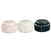 LALAFINA 3pcs Ceramic Lip Balm Container Face Jars Lids round Cosmetic Storage Mini Sample Jar Small Travel Container for Cosmetics
