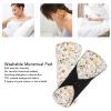 5pcs Washable Breathable Menstrual Pad,Cloth Pads Menstrual,Reusable Period Pads,Flower Pattern Super Absorbent Reusable Cotton Sanitary Pad Panty Liners (M) view 3