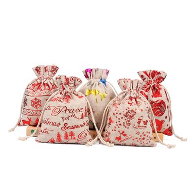 Christmas Decorations,50 Pcs Christmas Bag Craft Christmas Advent Calendar Bags Christmas Advent Bag Kids Decor Kids Calendar Drawstring Bags for Kids Wooden Clip Gift Bu
