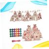 Christmas Decorations,50 Pcs Christmas Bag Craft Christmas Advent Calendar Bags Christmas Advent Bag Kids Decor Kids Calendar Drawstring Bags for Kids Wooden Clip Gift Bu view 3