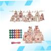 Christmas Decorations,50 Pcs Christmas Bag Craft Christmas Advent Calendar Bags Christmas Advent Bag Kids Decor Kids Calendar Drawstring Bags for Kids Wooden Clip Gift Bu view 4