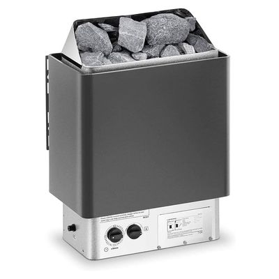 QUTBAG Electric Sauna Heater Stove, Sauna Stove with Built-in Control Unit, Stainless Steel Sauna Room Heater with 0-110 Temperature Control for Home Hotel Spa 4.5KW