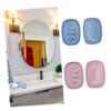 Cabilock 6pcs Stylish Soap Stand Bathroom Soap Drain Case for Home Blue Container Tray for Travel Box Holder Travel Dish view 2