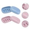 Cabilock 6pcs Stylish Soap Stand Bathroom Soap Drain Case for Home Blue Container Tray for Travel Box Holder Travel Dish view 4