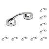 10 Set of Bathroom Shower Bath Tub Grip Suction Cup Safety Grab Bar Handrail 20 cm, Silver