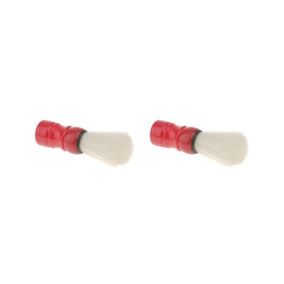 2 Set of Professional Salon Barber Shaving Brush Beard Mustache Brushes for Men Red