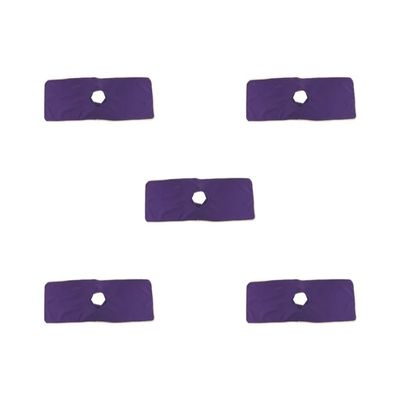 5 Set of Reusable Massage Bed Tattoo Table Sheet Pad Mat with Face Hole Purple