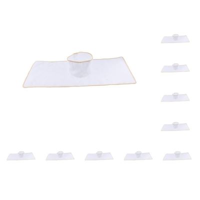 10 Set of Reusable Massage Bed Tattoo Table Sheet Pad Mat with Face Hole White