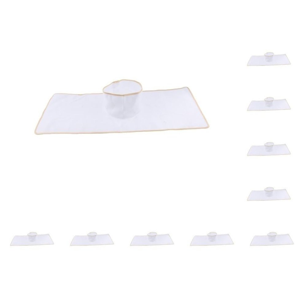 10 Set of Reusable Massage Bed Tattoo Table Sheet Pad Mat with Face Hole White