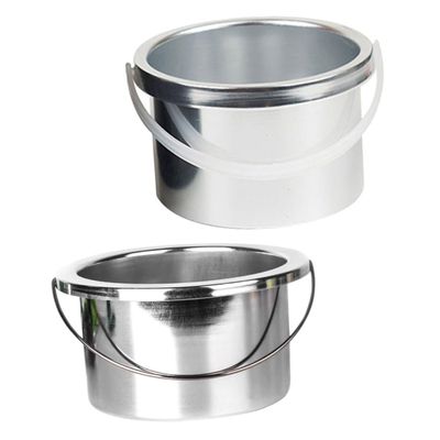 FRCOLOR Wax Warmer Inner Pot Replacement 2pcs 105mm Diameter Metal Pan for Wax Melting Machine Container