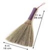 SN SKENNOVA Handmade Bamboo Grass Broom with Nylon Thread Handle - Angled Bristles for Sweeping Debris & Dust - Perfect for Carpet, Cobwebs & Dusting - Compact & Portable Cleaning Essential - 11 Inch view 2