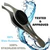 2 ALAZCO Professional Comfort Hold Soft Grip Non-Slip Rust Proof Stainless Steel Slanted Tip Eyebrow Tweezers Facial Hair Removal Ingrown Brows Slant Tweezer Women Men view 2