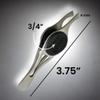 2 ALAZCO Professional Comfort Hold Soft Grip Non-Slip Rust Proof Stainless Steel Slanted Tip Eyebrow Tweezers Facial Hair Removal Ingrown Brows Slant Tweezer Women Men view 3