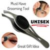 2 ALAZCO Professional Comfort Hold Soft Grip Non-Slip Rust Proof Stainless Steel Slanted Tip Eyebrow Tweezers Facial Hair Removal Ingrown Brows Slant Tweezer Women Men view 4