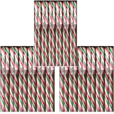 36 Vegetarian Mint Flavoured Candy Canes - White and Red Christmas Sweets in Natural Flavour - Suitable for Vegetarians 432g