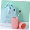 Abaodam Portable Made of Sturdy Plastic, Convenient to Carry and Store Pink Toothbrush Holder and Toothpaste Organizer for Travel and Home Use view 4
