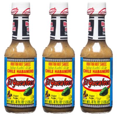El Yucateco Chile Habanero XXXtra Hot Sauce 120 ml (Pack 3)