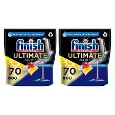 Finish Powerball Ultimate All In One Tabs - Superior Dishwashing Detergent - Savers Pack Of 70x2 Tabs